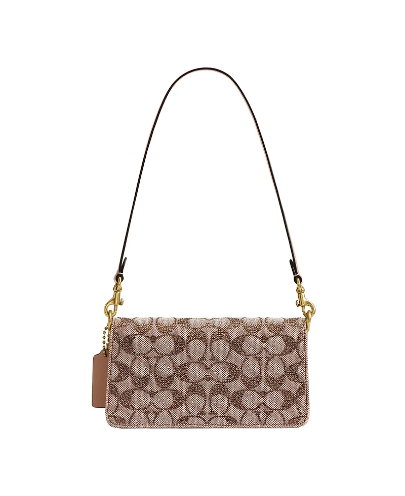 Coach Crystal Signature Jacquard Soft Tabby Mini Shoulder Handbag