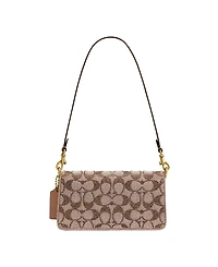 Coach Crystal Signature Jacquard Soft Tabby Mini Shoulder Handbag