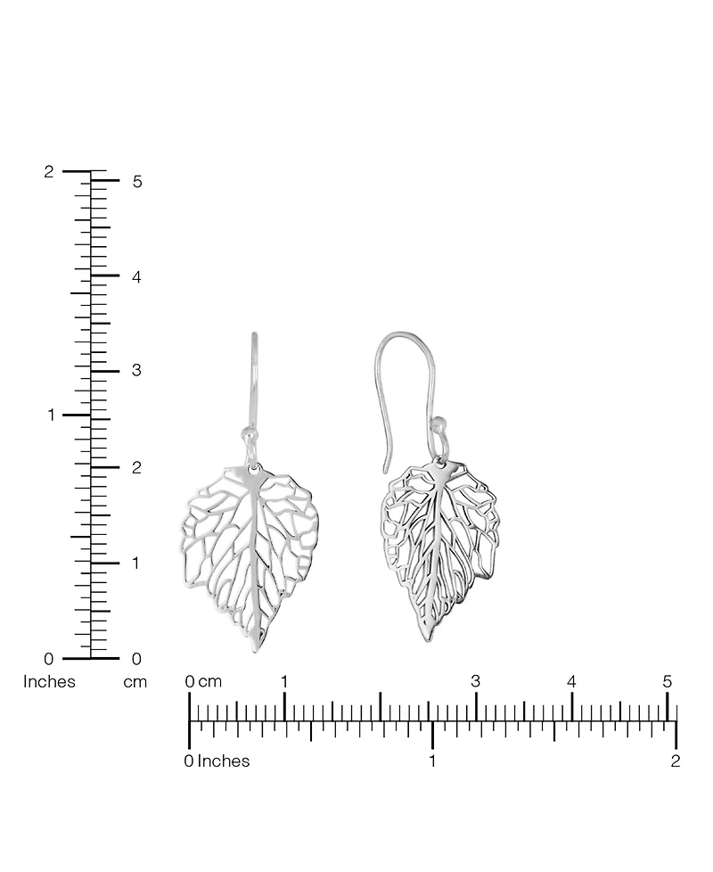 Macy's Laser Cut Maple Leaf Drop Earrings