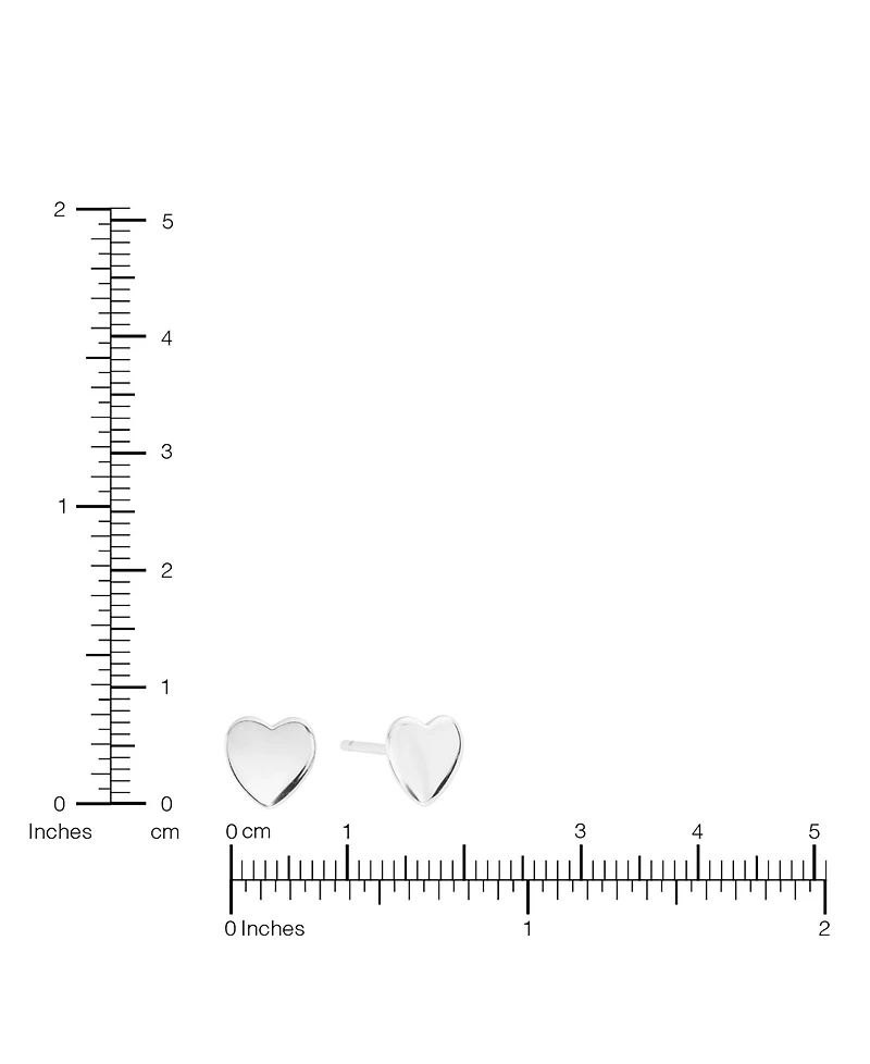 Macy's Sterling Silver-Plated Heart Stud Earrings