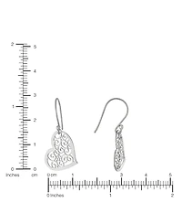 Macy's Laser Cut Scroll Heart Drop Earrings