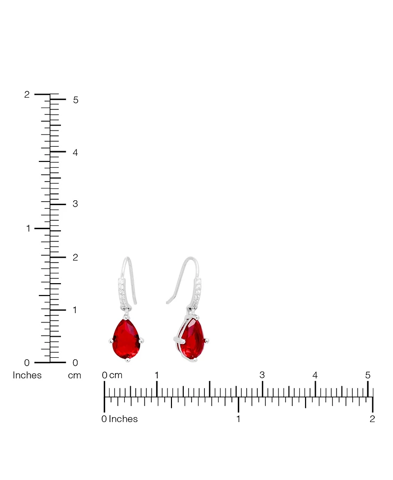 Macy's Crystal Teardrop with Cubic Zirconia Drop Earrings