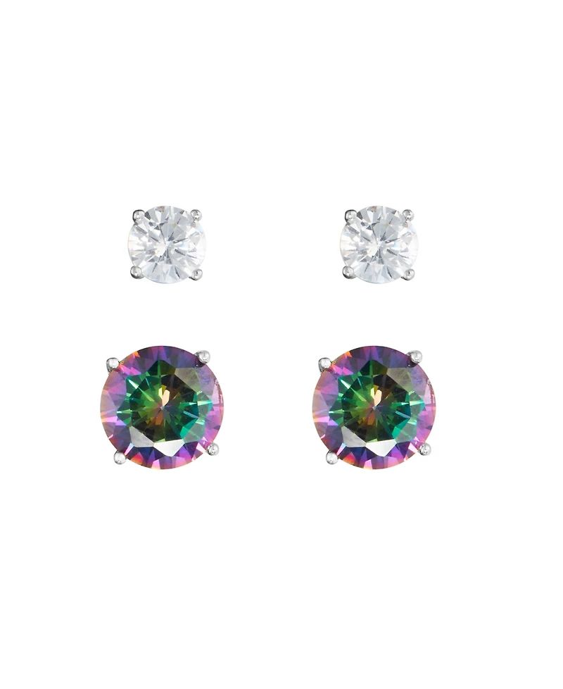Macy's 8mm Mystic Cubic Zirconia Stud Earrings