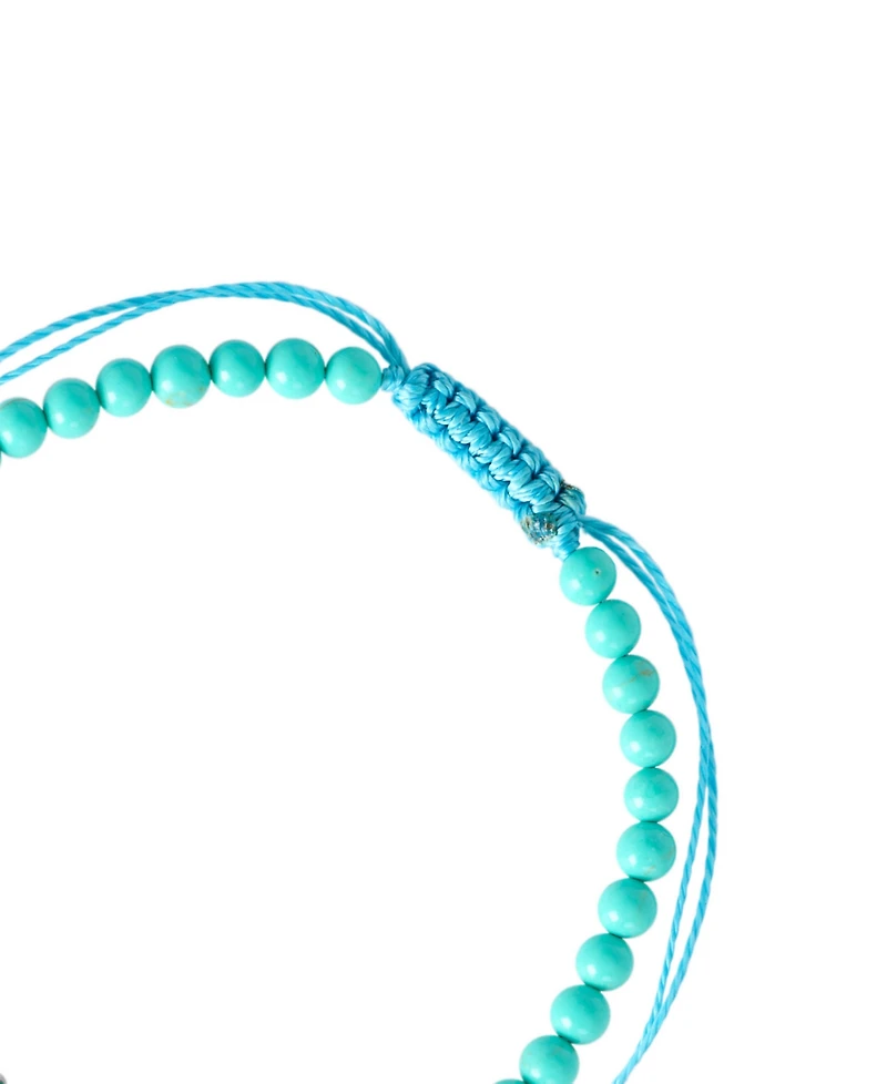 Macy's Feather Charm Stone Beaded Rope Bracelet