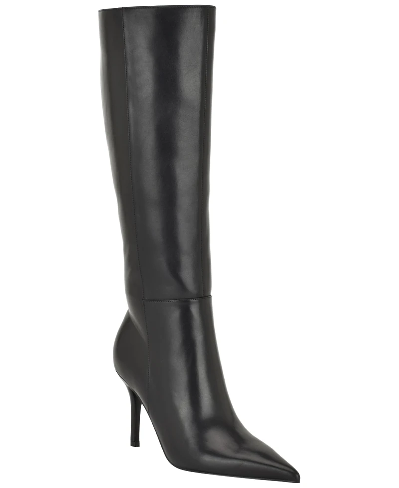 Nine West Women's Gerty Tall Wide Calf Stiletto Dress Boots