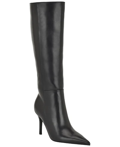 Nine West Women's Gerty Tall Wide Calf Stiletto Dress Boots