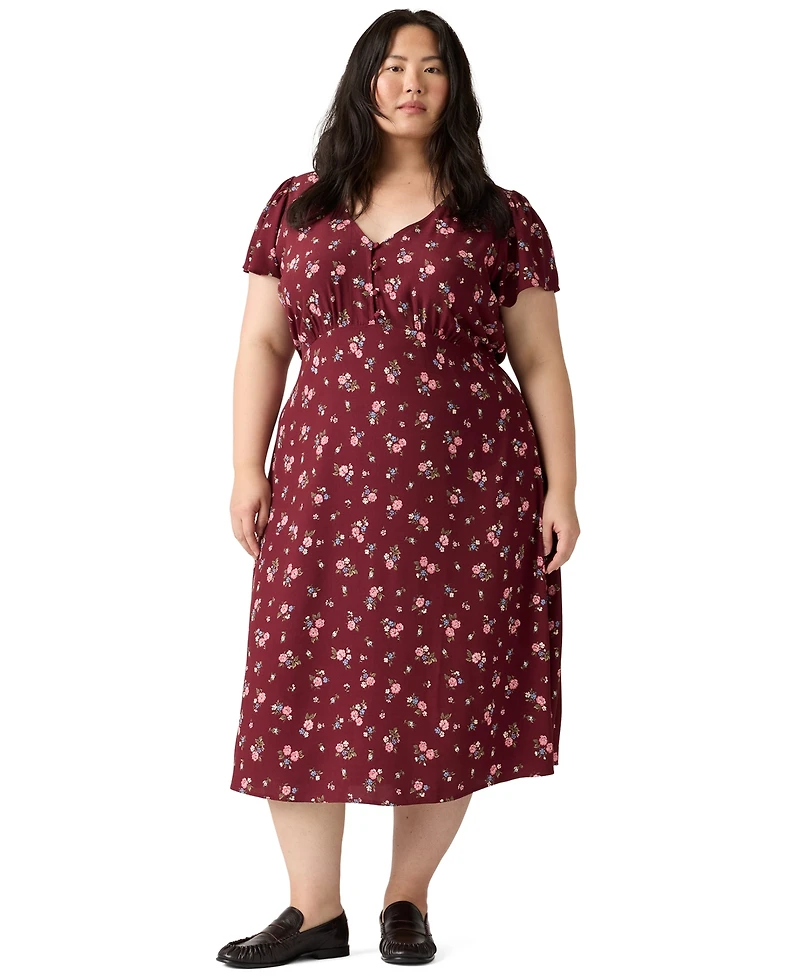 Levi's Plus Lilith V-Neck Midi Dress