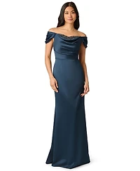 Adrianna Papell Women's Layered Bodice Gown Dress