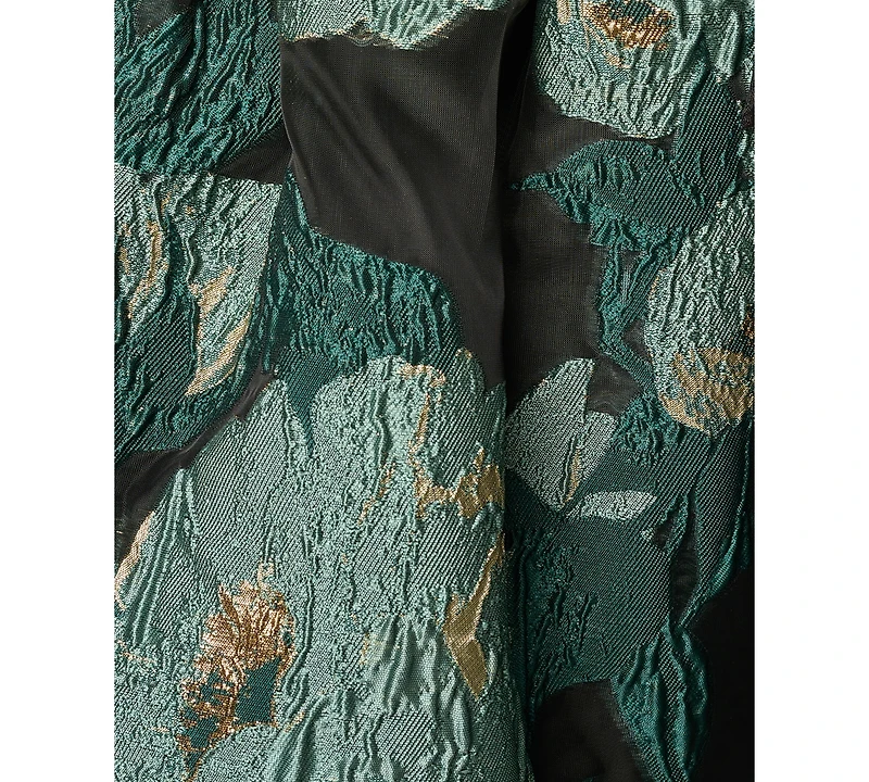 Adrianna Papell Women's Floral Jacquard V-Neck Dress