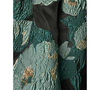 Adrianna Papell Women's Floral Jacquard V-Neck Dress
