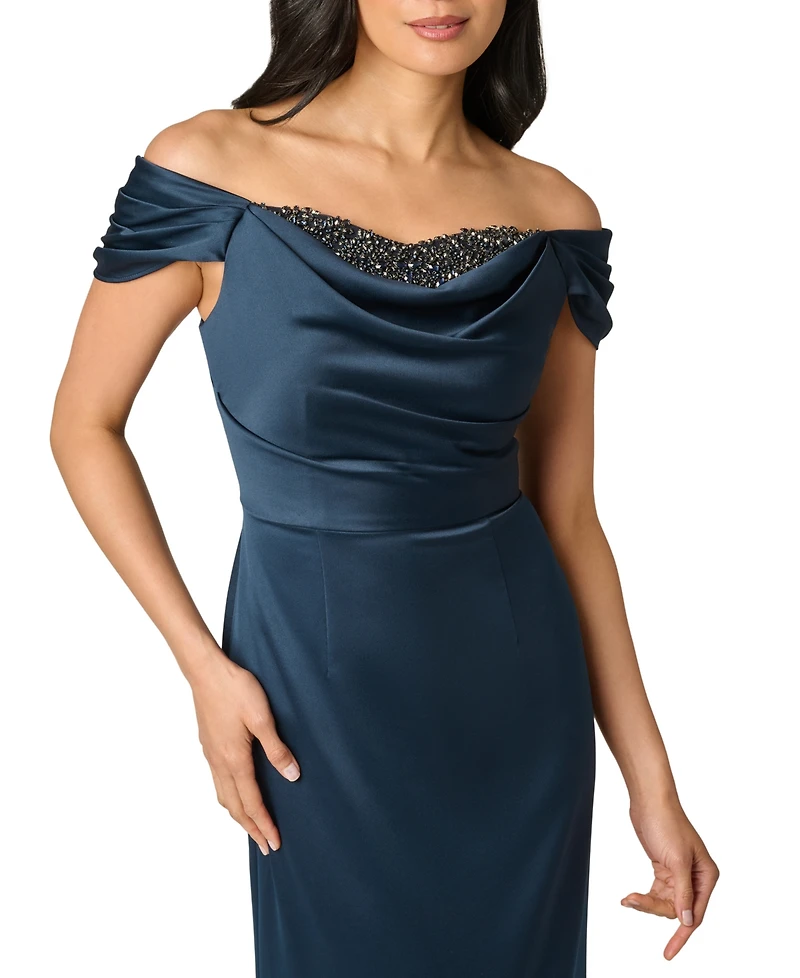 Adrianna Papell Women's Layered Bodice Gown Dress