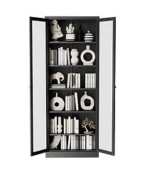 Streamdale Furniture 72" Tall Metal Kitchen Pantry Cabinet with 5 Adjustable Shelves