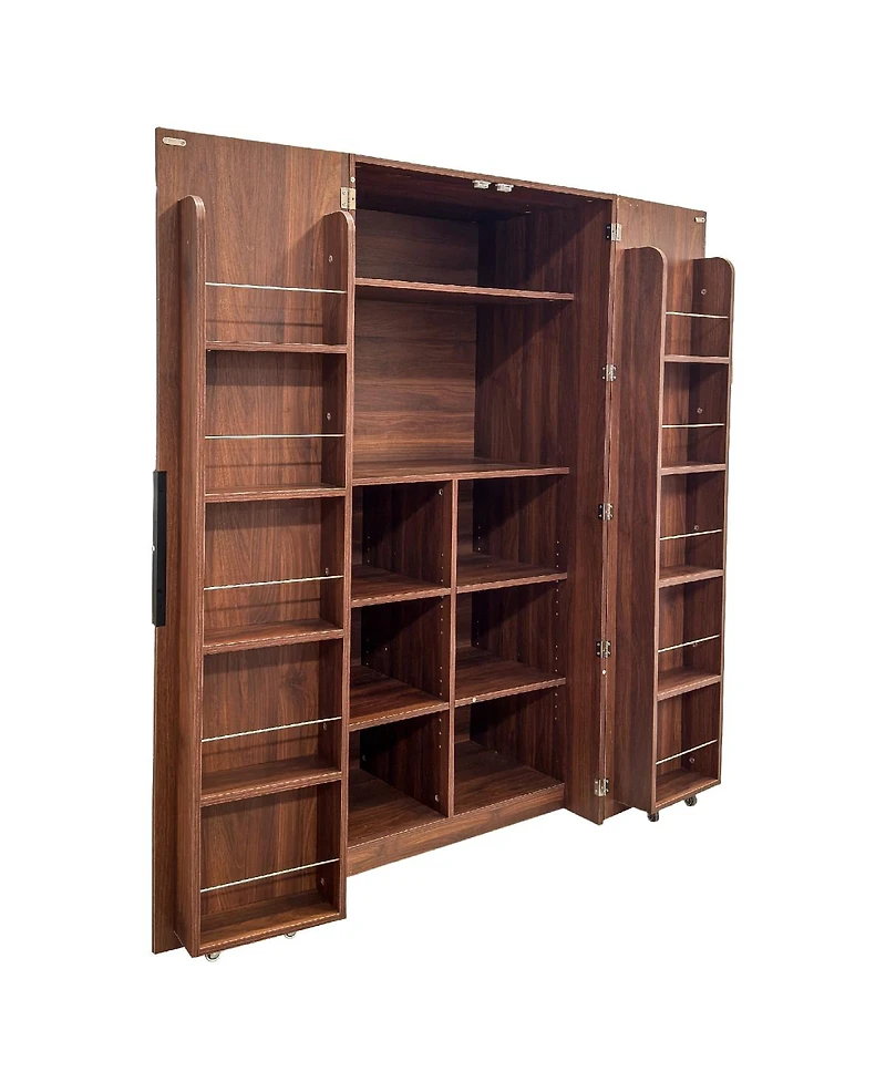 Streamdale Furniture Freestanding Kitchen Pantry Cabinet with Doors and Shelves
