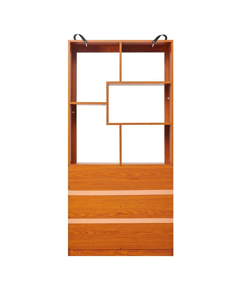Streamdale Furniture Free Combination Wood Open Bookshelf with Anti-Tip Storage Organizer