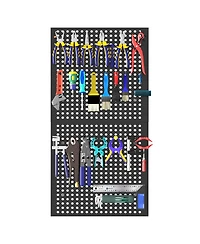 Streamdale Furniture 78"H 5-Tier Heavy-Duty Adjustable Storage Shelving Unit with Pegboard