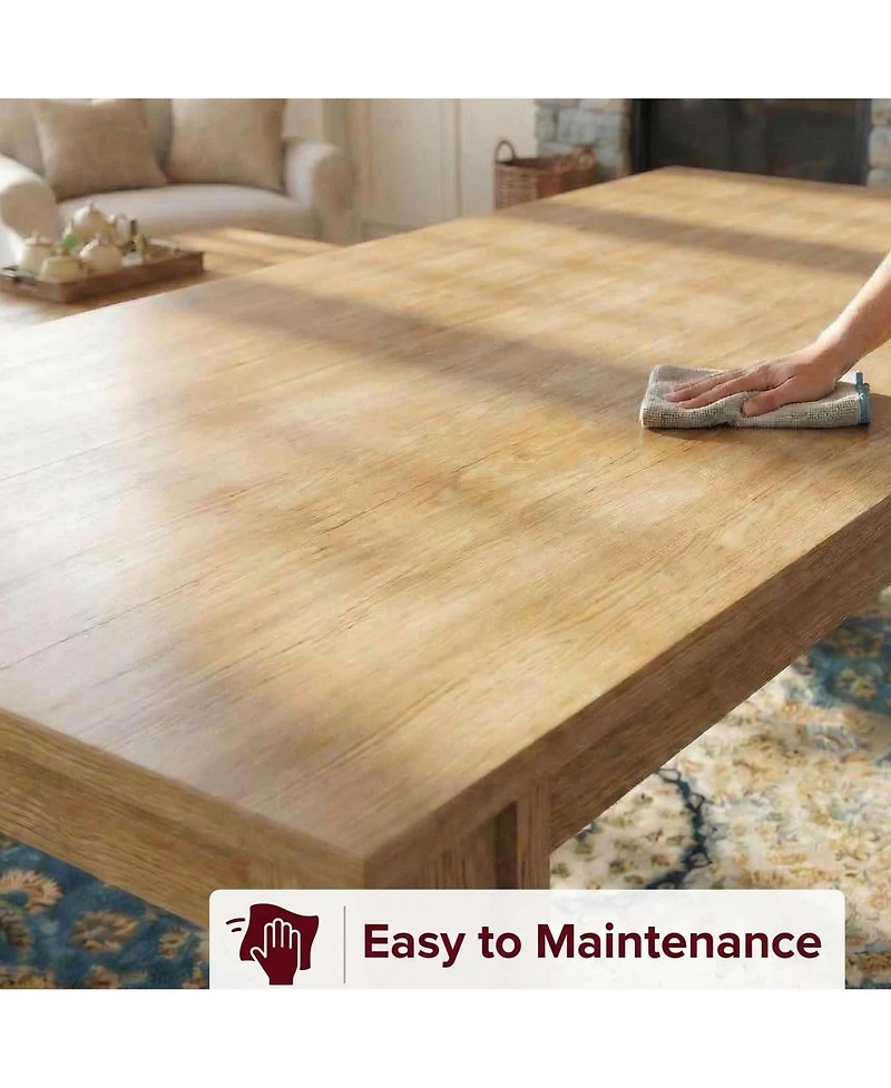 gaomon 63" Rectangular Dining Table for 4-6, Farmhouse Large Kitchen Table, Sturdy Frame, 4 Triangular Stable Legs, Thickened Tabletop