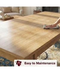 gaomon 63" Rectangular Dining Table for 4-6, Farmhouse Large Kitchen Table, Sturdy Frame, 4 Triangular Stable Legs, Thickened Tabletop