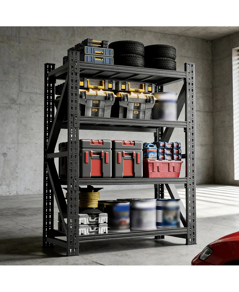 Streamdale Furniture Heavy Duty Adjustable Metal Garage Shelving Unit, 4000LBS Capacity