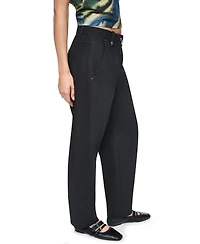 Dkny Women's Barrel-Leg Sanded Twill Mid-Rise Pants