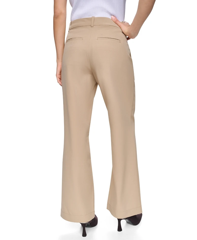 Dkny Women's Seamed Bi-Stretch Flare-Leg Pants