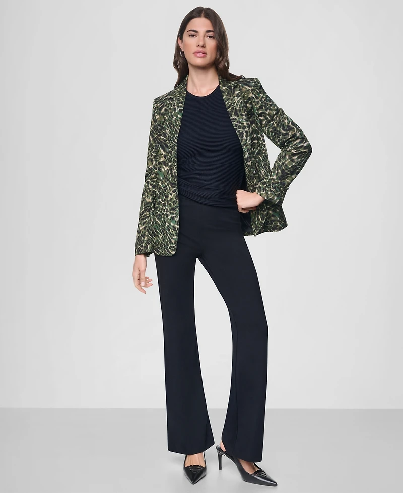 Dkny Women's Two-Button Collared & Flap Pockets Jacket