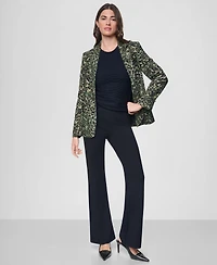 Dkny Women's Two-Button Collared & Flap Pockets Jacket