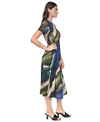Dkny Women's Crewneck Short-Sleeve Pull-On Dress