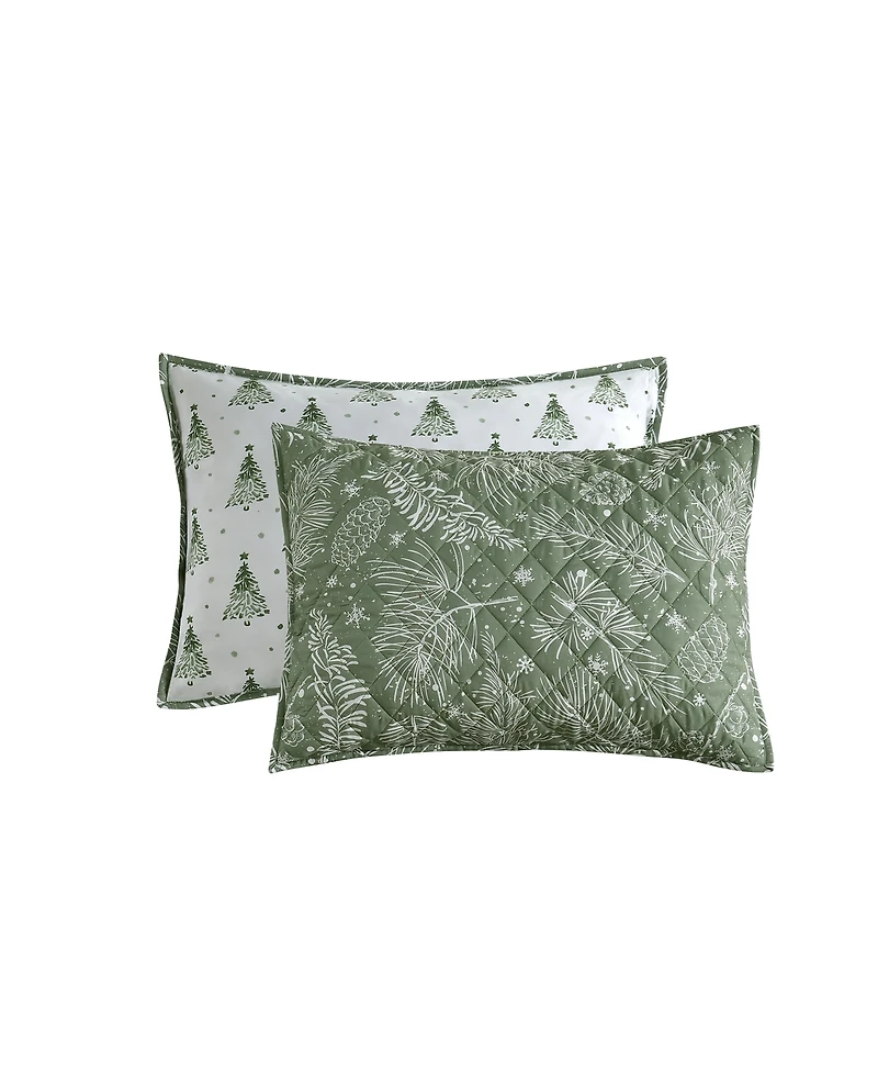 Lenox Pinecone Winter 2-Piece Quilt Set, Twin