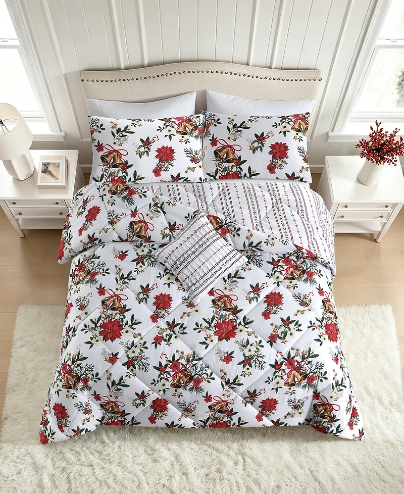 Lenox Christmas Trimmings 4-Piece Comforter Set, King