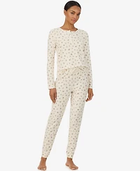 Lauren Ralph Women's Long-Sleeve Henley Top and Jogger Pant Set