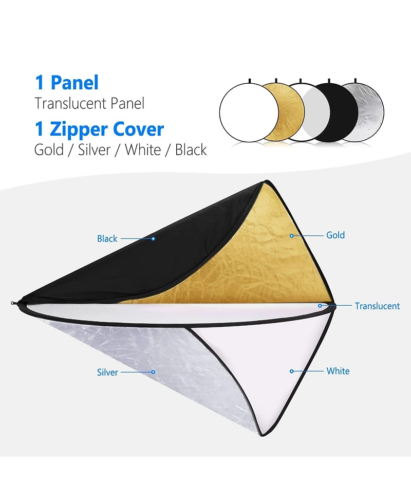 Neewer 5-in-1 Collapsible 22" Light Reflector