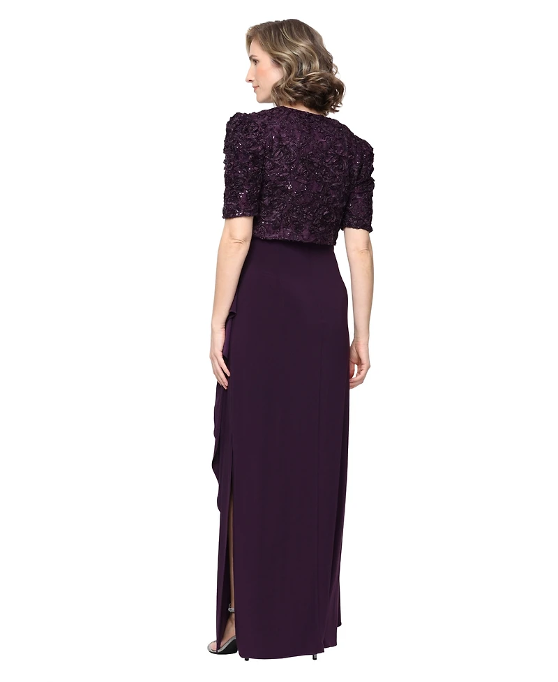 Alex Evenings Petite Lace Jacket and Ball Gown, 2-Piece Set