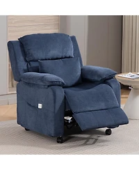 Dyhome Power Recliner Chair with Chenille Upholstery and Lumbar Pillow