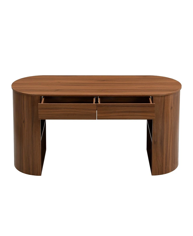 Streamdale Furniture Storage Writing Desk, Dark Walnut