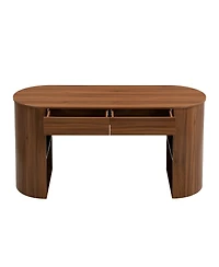 Streamdale Furniture Storage Writing Desk, Dark Walnut