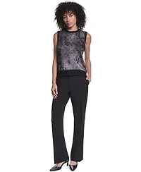 Karl Lagerfeld Paris Women's Sleeveless Crewneck Sweater