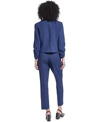 Karl Lagerfeld Paris Womens Cropped Two Button Blazer Long Sleeve Blouse Mid Rise Ankle Pants
