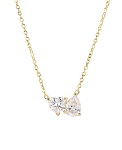The M Jewelers Cubic Zirconia Heart Pear Necklace