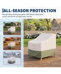 homfan Patio Chair Covers 2 Pack – Waterproof Outdoor Covers, Heavy Duty for Wicker Swivel Chairs, Fits 32"W x 35"D x 36"H