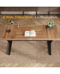 Tribesigns 70.86" Large Executive Desk, Industrial Home Office Computer Desk,Simple Long Writing Study Table Business Furniture