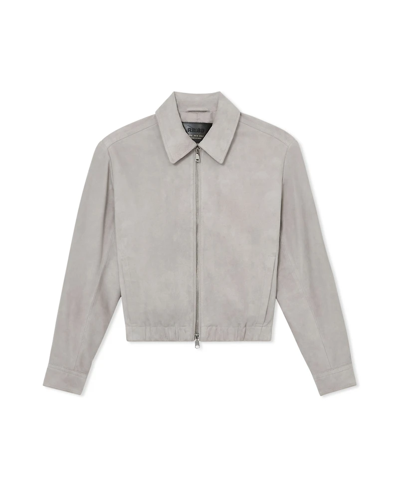 Reiss Women's Lottie Cropped Bomber Jacket