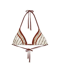 Reiss Women's Tina Chain-Print Triangle Bikini Top
