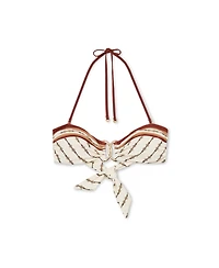 Reiss Women's Johannah Chain-Print Bandeau Halterneck Bikini Top