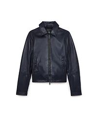 Reiss Women's Sorina Moto Leather Zip-Through Jacket