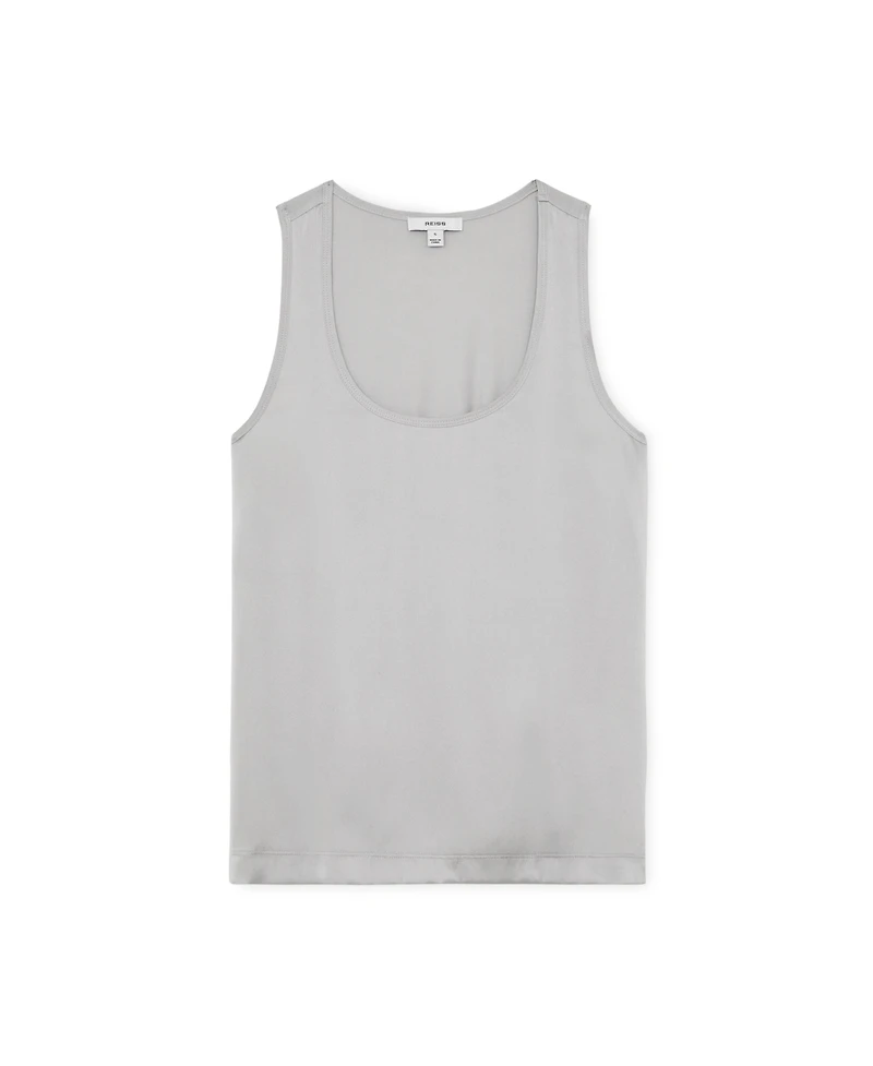 Reiss Women's Ruby Silk-Front Scoop Neck Sleeveless Cami Top