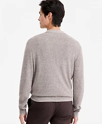 Alfani Men's Polo Long-Sleeve Regular-Fit Fully-Fashioned-Sleeve Sweater, Macy's Exclusive