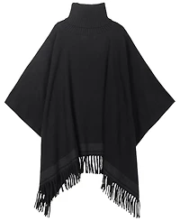 Lauren Ralph Woven Knit Collar Ruana