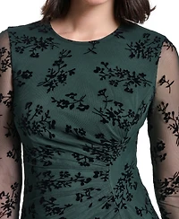 Jessica Howard Petite Long-Sleeve Side Shirred Sheath Dress