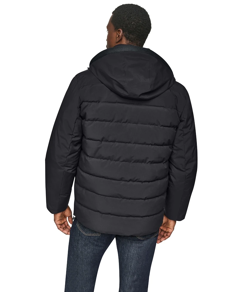Dkny Men's Midweight Stretch Hooded Puffer Jacket