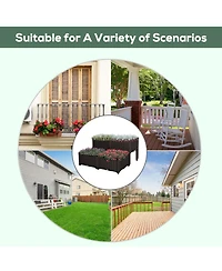 Outsunny 4-piece Raised Flower Bed Vegetable Herb Planter Lightweight